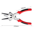 MIG Welding Auxiliary Tool Removing Wire Cutting 8 Inch Multi-function Welding Pliers Flat Mouth Pincers Refined High Hardness. 