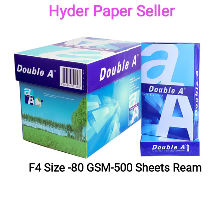 Double a Paper F4 / Legal Size 80 Gsm 5 Ream Box