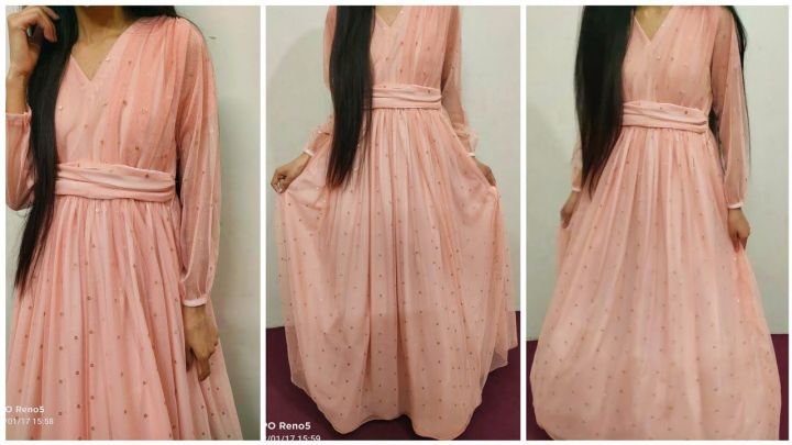 long gown maxi dress trendy cotton long maxi dress Customized Daraz.pk