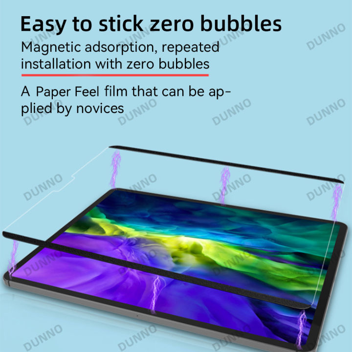 Paper%20Feel%20Screen%20Protector%20Film%20for%20iPad%20Air%2011in%202024%20Pro%2011/12.9%20Air%204%205%2010/9/8/7th%20Generation%20Removable%20Magnetic%20Attraction%20-%20Image%205