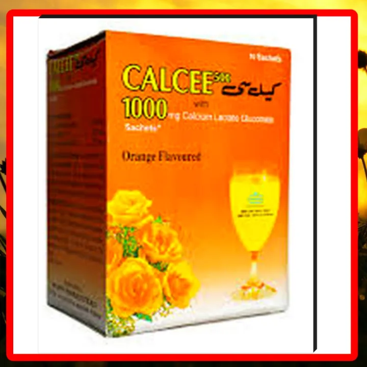 Calcee%201000mg%20Sachets%20Orange%20Flavor%20Enriched%20Calcium%20lactate%20Gluconate%20-%20Image%203