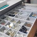 New Jewelry Organizer Velvet Jewelry Storage Tray Display Ring Bracelet Necklace Storage Box Showcase Drawer Organizer Trays.