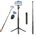 Extension Monopod Rod Pole Selfie Stick Tripod For Dji Om 5 Osmo Mobile 5 4 Gimbal Camera FeiYu Zhiyun Smooth Moza  Accessories. 