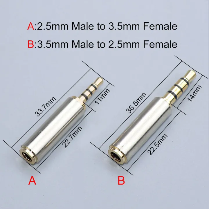 JCD%202PCS%20Aux%20Cable%20Converter%203.5mm%20to%202.5mm%20/%202.5mm%20to%203.5mm%20Audio%20Adapter%20Stereo%20Headphone%20Amplifier%20Microphone%20Jack%20-%20Image%203