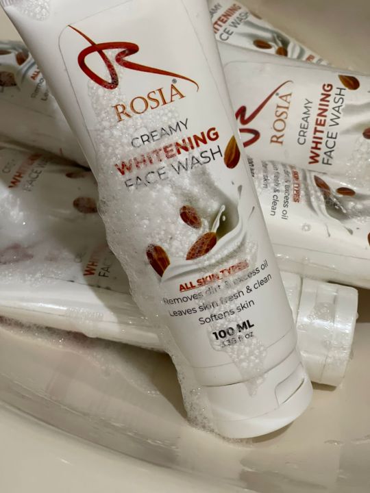 RosiaItaly Cream Whitening Face Wash for dull skin and oil control all skin type