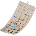 1pc 80 Pockets Jewelry Storage Bag Non-woven Fabric Hanging Women Jewelry Organizer Earrings Necklace Ring Display Holder. 