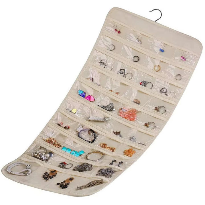 1pc%2080%20Pockets%20Jewelry%20Storage%20Bag%20Non-woven%20Fabric%20Hanging%20Women%20Jewelry%20Organizer%20Earrings%20Necklace%20Ring%20Display%20Holder%20-%20Image%202