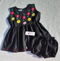Hand embroidered soft cotton/lawn Frock with heavy neck work summer dress  for baby girls. 