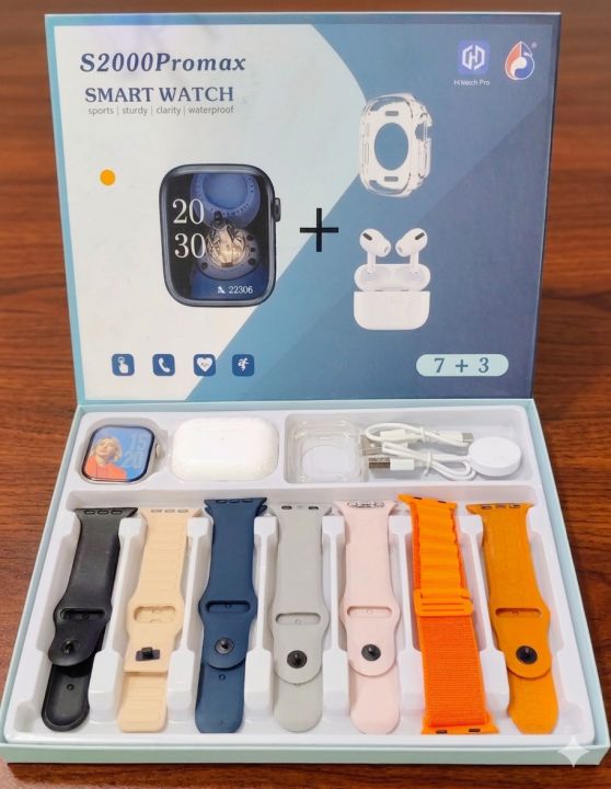 S2000%20Pro%20Max%20Smart%20Watch%20with%20Wireless%20AirPods%20Pro%20-%2010-in-1%20Mega%20Combo%20Pack%20-%207%20Changeable%20Straps/Belts%20with%20Free%20Protective%20Watch%20Cover%20-%20Bluetooth%20Call%20&%20Fitness%20Tracker%20Smartwatch%20for%20Men%20&%20Women%20techexbd%20-%20Image%203