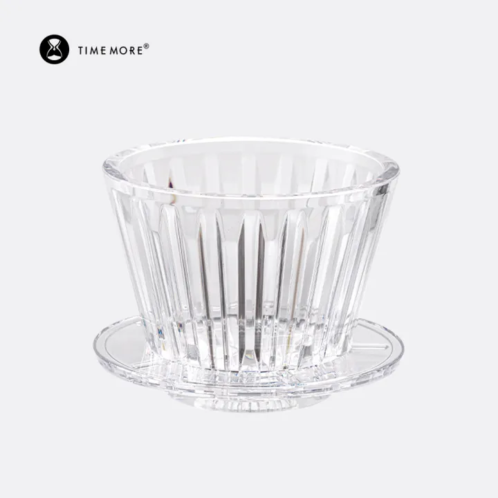TIMEMORE B75 Basket Coffee Dripper Crystal Eye Pour Over Coffee Filter PCTG 1-2Cups Coffee Maker Flat Bottom Increase Uniformity