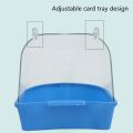 New Pet Bird Bath Box Parrot Bathing Tub Cage Accessories for Parakeet Canary Conure Birds Accessories Parrot Bath Pigeonc.