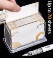 Visiting Card Stand Acrylic Clear Desktop Business Card Display Holder for Office - Transparent. 