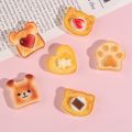 12-Pack Toast Bread Food Series Resin Shoe Charms - Miniature Food Decor for Sandals, Beach Bags & DIY Crafts. 