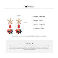 Colorful Fish Starfish Drop Earrings for Women Bohemian Ceramic Stone Earrings Cartoon Marine Life Series Party Ear Jewelry F.