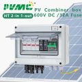 2 in 1 out DC 600V Solar photovoltaic PV Combiner Box With Lightning Protection 32A Fuse MCB SPD Waterproof IP65 Distribution.
