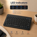Mini Wireless Keyboard and Mouse Combo | Ultra-Slim Portable 2.4GHz Mini Keyboard & 1600 DPI Adjustable Mouse Set for Laptop, Mobile, PC & Smart TV | Silent Typing - 10M Range - Matte Black - By FunBug. 