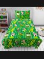 Premium Quality Ben 10 Cotton Bedsheet - Single/Double Unstitched Bedsheet with Color Warranty. 