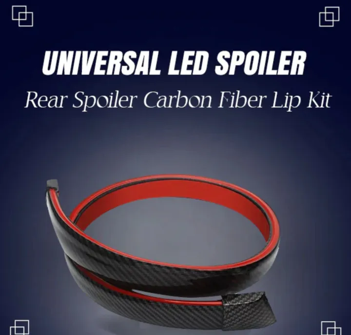 Types Rear Led Spoiler Kit Universal LED Spoiler Rear Spoiler Carbon Fiber Lip Kit | Daraz.pk