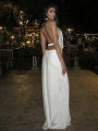 Nibber Temperament 2-Piece Set Women Swing Collar Arabesques Backless Tops+Smooth Skirts Vacation Beach Party Matching Suits. 