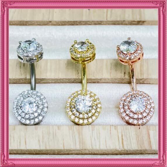 Korean jewelry stainless steel genuine Swarovski crystals shank size 1.6mm Total Length 2.5 cm real beautiful premium work 279 baht