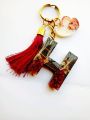 Alphabet keychain letter H customize name keychain. 