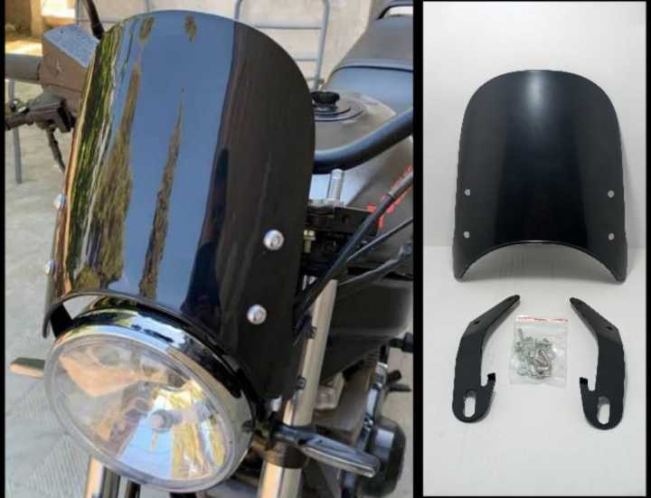 Retro Windshield for any Bike / Windshield available for round shape headlights / Retro Windshield