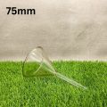 Glass Funnel 75mm 1 to 5 Pcs – Fluted 60° Angle Short Stem – Borosilicate Reusable Funnel for Laboratory, Classroom, Home, Essential Oil, Perfume, and DIY Use. 