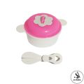 Barbie Kitchen Set 8 Pcs Cookware Toy For Kids Girls - 4 Pcs Plastic Cooking Pots With 4 Pcs Plastic Cuterly - Approx. 4 Inch - Pink. 
