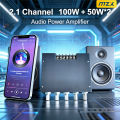 100W+50W*2 2.1 Channel Digital Audio Power Amplifier Board Bluetoth Wireless Module Subwoofer AUX 12/24V Stereo HiFi Amp Speaker. 