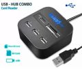 3-Ports USB 2.0 Hub & All in 1 Card Reader Combo. 