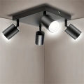 Modern LED Ceiling Light -  GU10 Wall Light Black - Energy Saving, Living Room, Bedroom, Kitchen, Easy Installation, Bulb Not In. 
