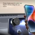 Universal Car Phone Holder Foldable 360° Adjustable Strong Magnetic Vacuum Suction Mount Stand for iPhone Car Desk Smartphones. 