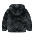 Boys Woolen Hooded Coat Solid Color Zipper Coat Children's Winter Clothes. 