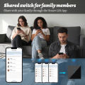 Tuya EU Smart WIFI Touch Switch with Alexa Voice Control for Wall-mounted WiFi Smart Switch with Single Hot Wire. 