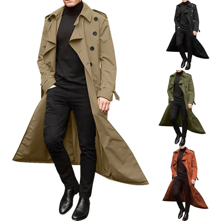 Men'S%20Windbreaker%20Spring%20Autumn%20Long-Slevee%20Extra%20Long%20Trench%20Coat%20Classic%20Trend%20Double%20Breasted%20Solid%20Color%20Temperament%20Trench%20-%20Image%202