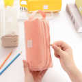 Double layer Oxford cloth pencil case portable zipper pencil case.