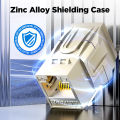 AMPCOM RJ45 STP Zinc Alloy Feed-through Keystone Jack CAT7/6A/6, 50U Gold Plated Network Plug Module Connector for Office, Home. 