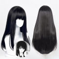 Mitaka Asa Cosplay Wig Anime Chainsaw Man 2 Protagonist Modeling Headwear Woman Daily Clothing Match Black Long Straight Hair.