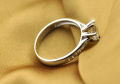 Luxury 925 Sterling Silver Classic Ring for Women Six claw jewelry simple 70ct diamond ring imitation diamond women's ring.