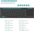 Rii K22 Ultra Slim 2.4 Gigahertz Mini Wireless Multimedia Keyboard with Touchpad for PC and Laptop. 