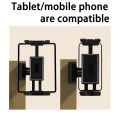 Universal metal phone/tablet stand clip, suitable for desktop/table/art easel, convenient for live streaming, video calls. 