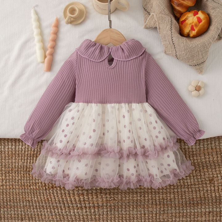 Autumn%20New%20Christmas%20Party%20Baby%20Girl%20Dress,%20Cute%20Polka%20Dot%20Children'S%20Clothing%20Suitable%20For%20Babies%20Aged%206%20Months%20To%203%20Years%20Old%20-%20Image%204