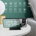 LED Digital Alarm Clock Table Watch Electronic Desktop Clocks USB Wake Up FM Radio Time Projector Snooze Function 2 Alarm. 