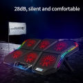 Coolcold Gaming RGB Laptop Cooler 12-17 Inch Led Screen Laptop Cooling Pad Notebook Cooler Stand With Six Fan And 2 USB Ports. 