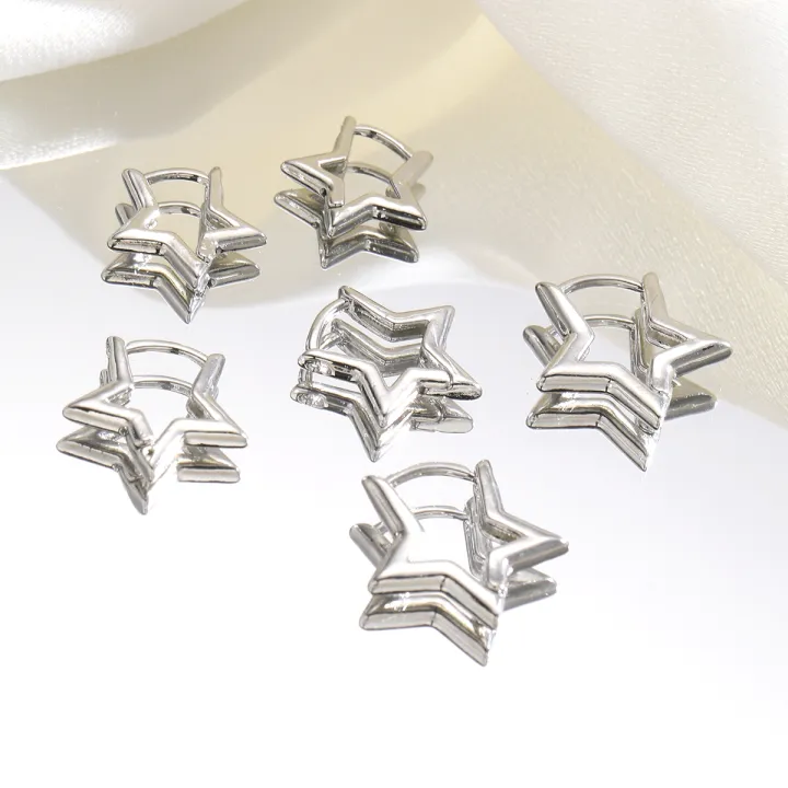 3%20Pairs/set%20Punk%20Geometric%20Star%20Hoop%20Earrings%20for%20Women%20Simple%20Gold%20Color%20Copper%20Metal%20Circle%20Huggie%20Earrings%20New%20Unisex%20Jewelry%20-%20Image%204