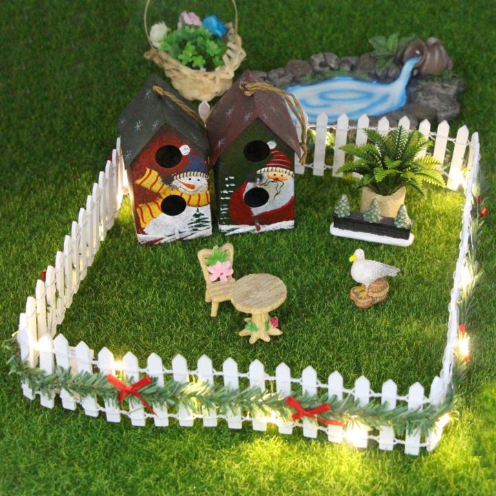 Christmas%20Village%20Accessories%20Fairy%20Garden%20Fence%2035%20Inch%20Small%20Picket%20Fence%20Wooden%20Decorative%20for%20Christmas%20Dollhouse%20-%20Image%202