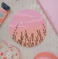Cute round canvas painting for wall decor. 
