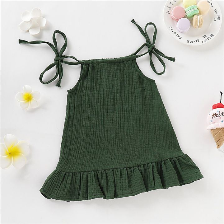 1-5%20Years%20Old%20Kid%20Girl%20Summer%20Breathable%20Cotton%20Slip%20Dress%20Adjustable%20%20Solid%20Color%20Halter%20Dress%20Toddler%20Girl%20Holiday%20Beachwea%20-%20Image%206