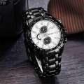 Luxury Chronograph Watch For Men Stainless Steel Quartz Military Wrist Watch Waterproof Business Watch Multiple Color. 