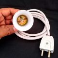 Light Bulb Holder Extension E27 Screw Type With Male Plug, 40/76 China Copper Wire Screw/Pin Light AC/DC LED Light Bulb Extension Cable. 
